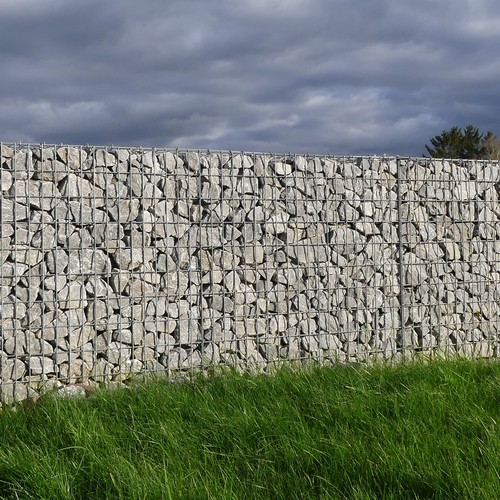 Gabionen mauer hoch - mauer, 1m