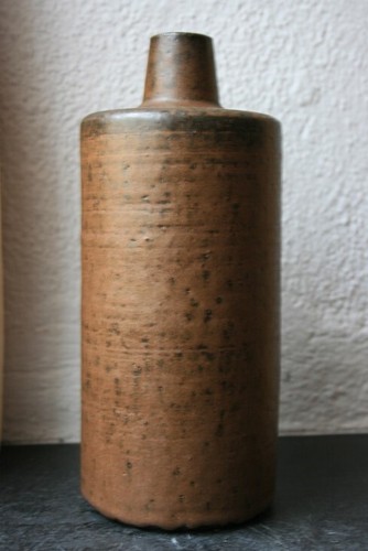 Keramik vase braun zylindrisch - keramik-vase,