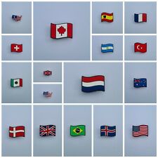 Schuhstecker/Shoe Charms/Anstecker/Pins für Clogs FLAGGEN/FAHNEN/LÄNDER