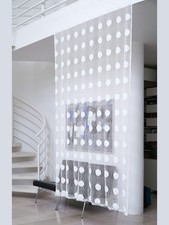 Vorhang Gardine Schal weiß transparent mit Punkten Ikea? neu