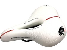 Monte Grappa VELA Ergonomischer, weicher O-Zone Komfort Sattel Weiss Bequem