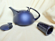 Schöne " Rosenthal TAC " Porzellan Tee Kanne, " Walter Gropius " Noire, 6 Pers.