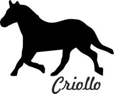 2 x Auto Aufkleber CRIOLLO Pferd "criollo horse "  Car Sticker koturgeschnitten