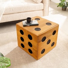 Massivholz Würfel-Hocker CUBE