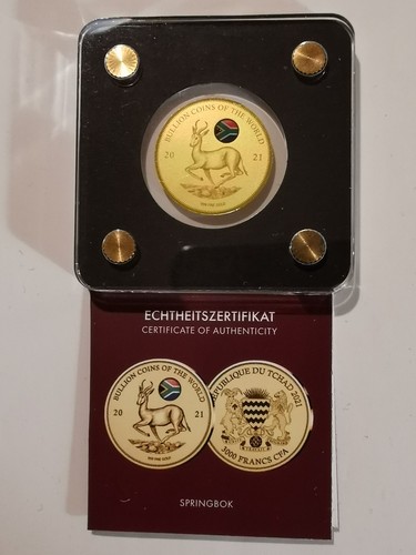 Goldmünze springbock 2021 - goldmünze, "springbock