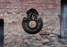 Neufundländer Wanduhr Uhr Holzuhr Uhren Ziffernblatt Clock Holz Armbanduhr Hunde