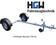 750 kg Achse, Zugrohr, 155/80