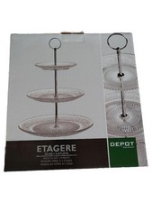 DEPOT Etagere 3-stufig Glas