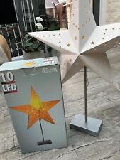 Weihnachtsstern, Stehleuchte, Papierstern, 5-zackig, weiß - gebraucht