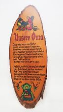 Wandspruch Unsere Oma Geschenk Familie Großeltern  Holz Baum Erinnerung Deko