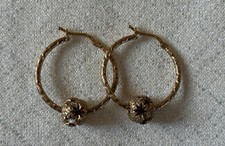 Creolen mit Sternenkugel 925 Silber vergoldet