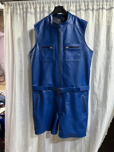 Herren blau leder - blau,