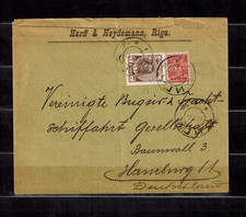 Rußland Bedarfsbrief von Riga nach Hamburg Bugsier Frachtschiffahrt Gesellschaft
