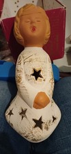 Großer (ca.20cm) Engel, Windlicht, Terrakotta , Singer