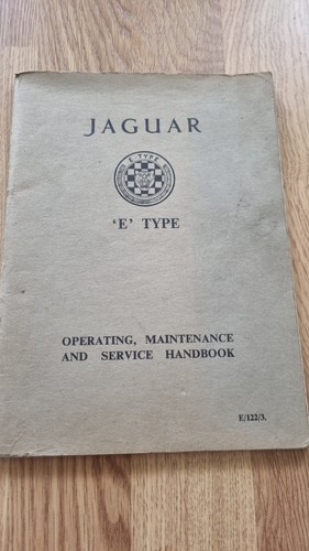 Jaguar type handbuch owners - e-type,