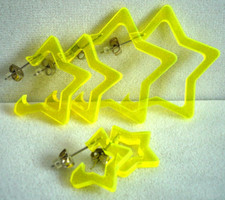 3 Paar STERN Creolen Ohrringe