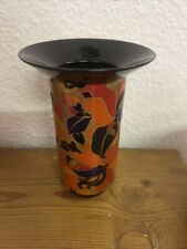 Rosenthal Vase- Porcelain Noire -farbig Blumendekor -Studio Line- 70er