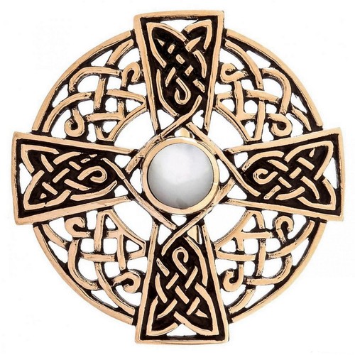 Kelten kreuz fibel brosche - kelten,