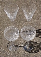 4 Gläser alt,  Kristall