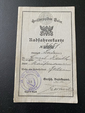 Persönliche Radfahrerkarte/