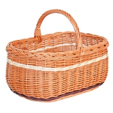 Kleiner Weidenkorb Einkaufskorb Korbwaren Korb Autokorb Picknickkorb 37cm BGT