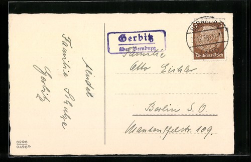Ansichtskarte landpoststempel - ansichtskarte,