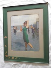 Jugendstil Druck mit Original