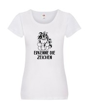Erkenne die Zeichen | Stinkefinger Damen Shirt Weiß
