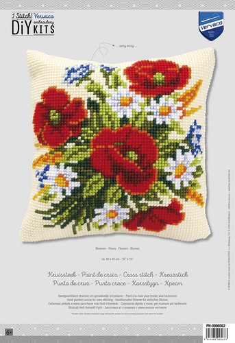 Kreuzstich kissen set blumen - kreuzstich-kissen-set,