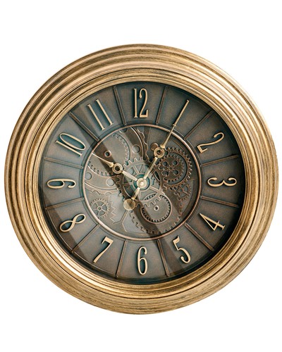Wanduhr kunststoff gold - wanduhr,
