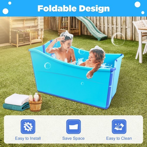 Blau mobile faltbare badewanne - faltbare,