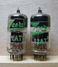 Pair: 12AT7 Zaerix SEHR GUT ✅ NOS BLACK PLATE Tubes Röhren ( ECC81 )