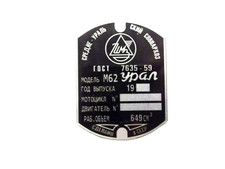 Identifikationsschild M62 ID