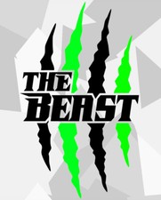 2x Monster Kralle Sticker