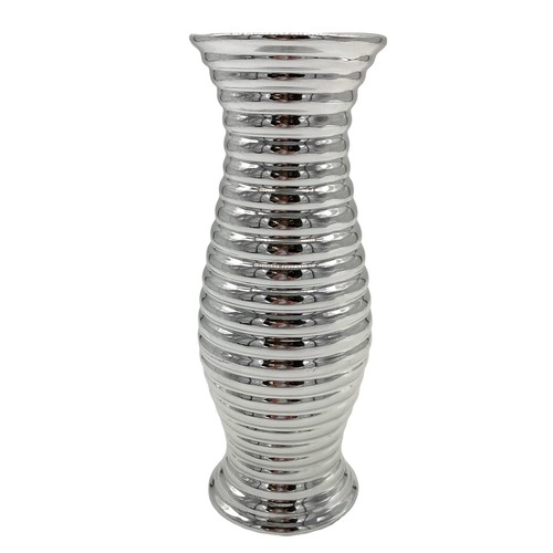 Keramik vase silber elegant - keramik,
