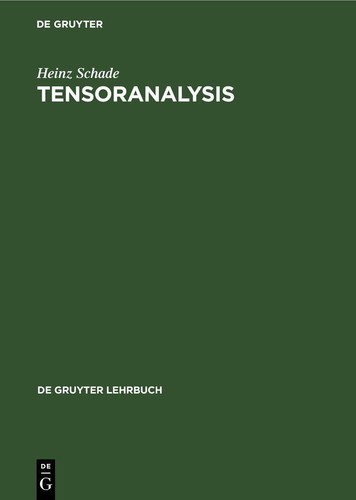 Tensoranalysis heinz schade - tensoranalysis,