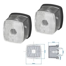 2 x Positionsleuchte 12V Weiß
