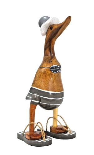 Deko ente holz laufente - deko,