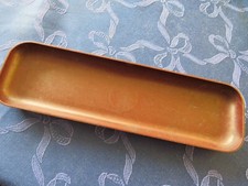 alte Blei Bunt Farb Stifte Ablage Schale Schälchen braun 6x22cm Kunststoff retro