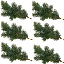 6 x Künstliche Tannenzweige