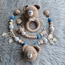 Schnullerkette Set Teddy Bär