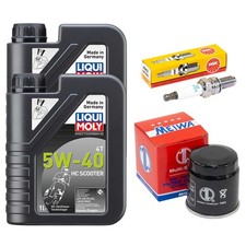 Ölfilter Inspektion 2L Öl Zündkerze für Vespa LX 150 ie 2V ZAP LX150 2005-2012