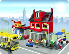 LEGO® City - 7641 - Stadtviertel mit Bus - gebraucht  WIE NEU + STICKERBOGEN!