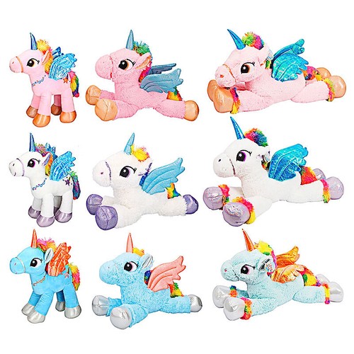 Plüsch einhorn mit flügeln - mit,