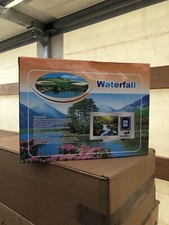 Wasserfall Leuchtbild mit Uhr 