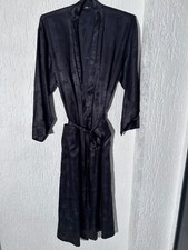 TCM MORGENMANTEL DAMEN Gr. 40 SCHWARZ BADEMANTEL mit Rosen drauf