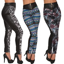 Leggings Hose Leder Imitat