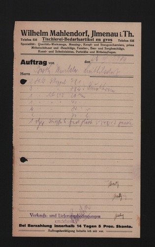 Ilmenau rechnung 1930 - rechnung,