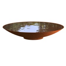 Adezz Wasserschale rund Corten-Stahl Rost braun/orange Wasserspiel verschiedene 