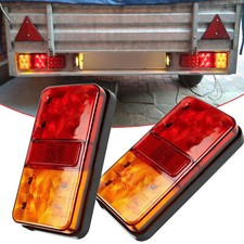 2x 12-24V LED Anhänger Rückleuchten mit 4 Funktionen Lauflicht LKW Traktor PKW